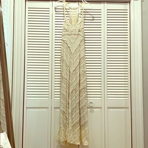 Boho ivory maxi dress